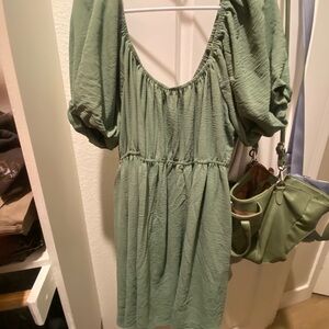 Inspired Hearts Sage Green Long Sleeve Dress